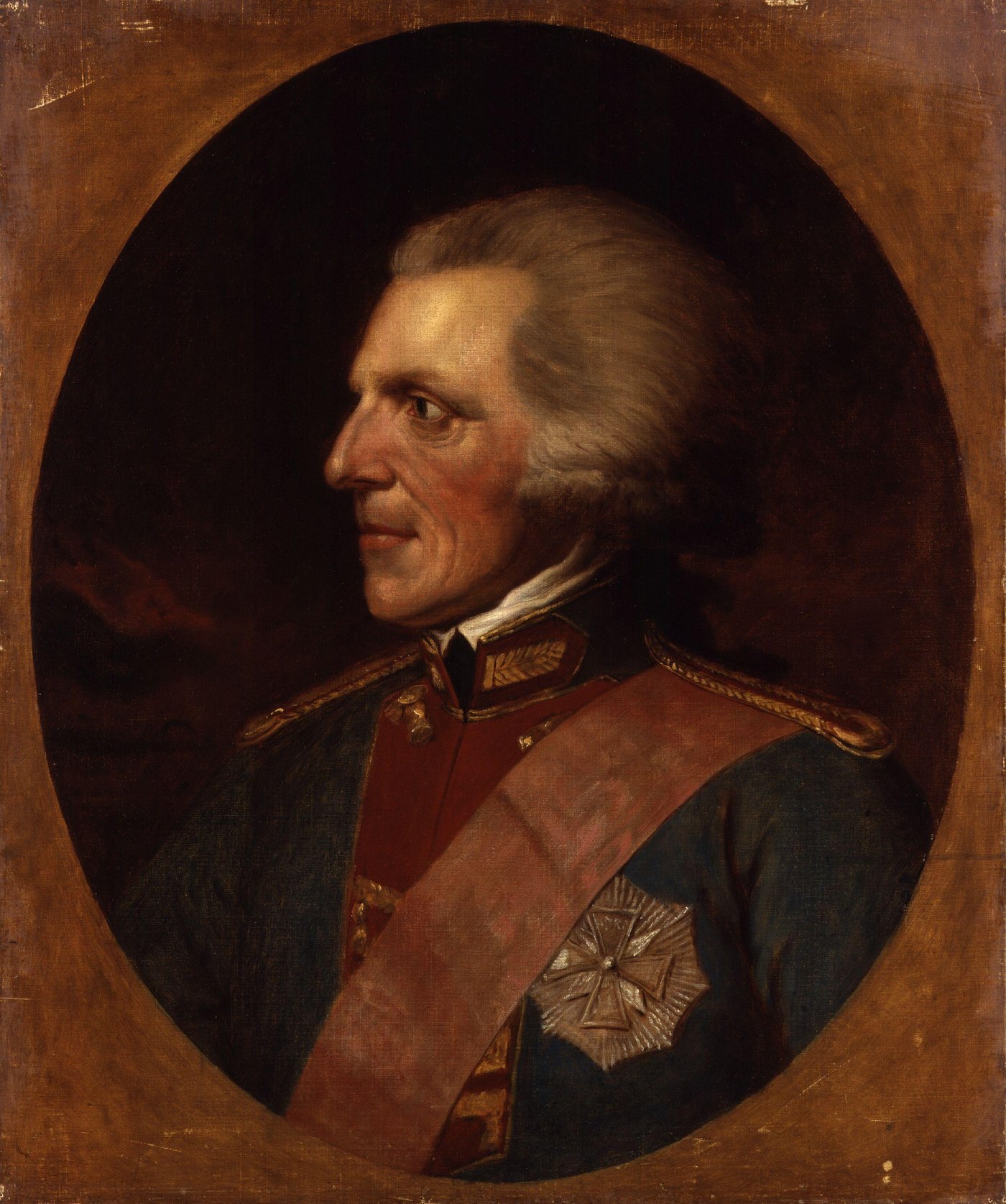 Retrato a óleo de Benjamin Thompson, Conde de Rumford, em uniforme militar